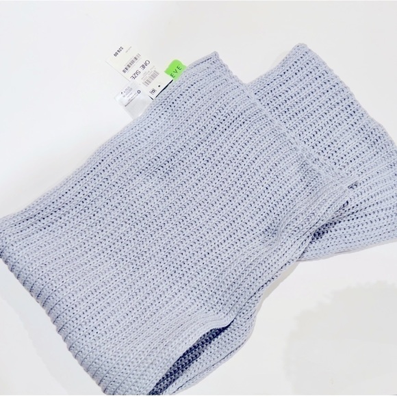 New Style & Co Solid Ribbed Muffler Scarf metallic grey - Picture 4 of 6